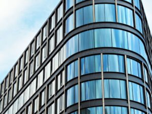 Glass building