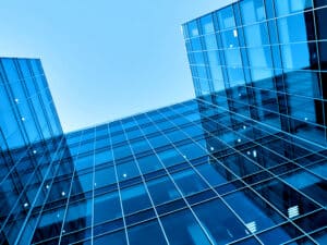 Glass building
